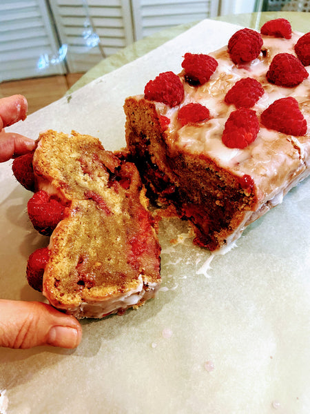 Raspberry Yogurt Loaf Cake