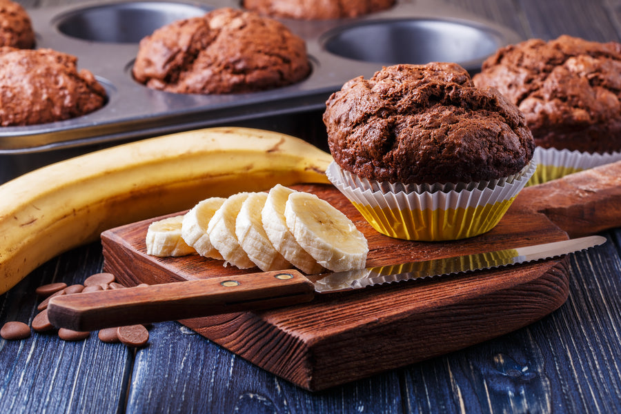 Double Chocolate Banana Muffin cupcakes