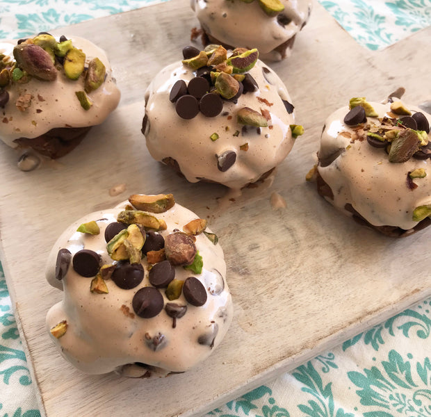 Hazelnut & Pistachio Covered Chocolate Muffins